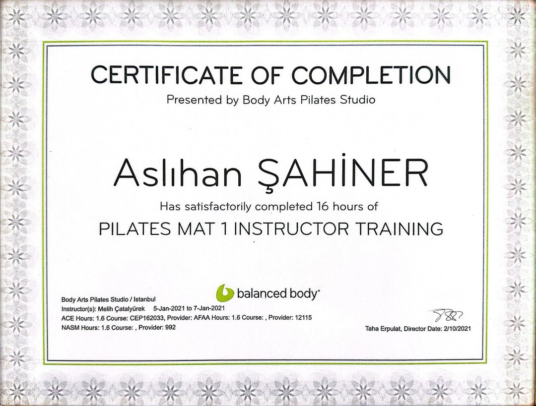 Pilates Mat 1 Instructor Training